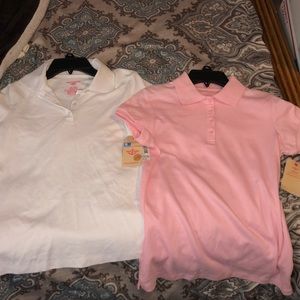 2 new polo tops size xl 16 regular plus bonus